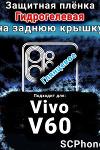 Защитная плёнка на заднюю крышку смартфона для Vivo V60 глянцевая гидрогелевая SCPhone