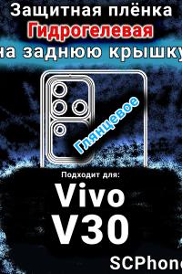 Защитная плёнка на заднюю крышку смартфона для Vivo V30 глянцевая гидрогелевая SCPhone
