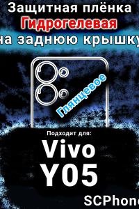 Защитная плёнка на заднюю крышку смартфона для Vivo Y05 глянцевая гидрогелевая SCPhone