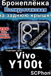 Бронеплёнка на заднюю крышку смартфона для Vivo Y100t матовая полиуретановая SCPhone