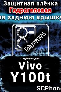 Защитная плёнка на заднюю крышку смартфона для Vivo Y100t матовая гидрогелевая SCPhone