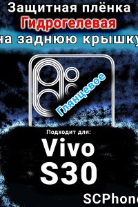 Защитная плёнка на заднюю крышку смартфона для Vivo S30 глянцевая гидрогелевая SCPhone