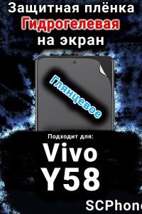 Защитная плёнка на экран смартфона для Vivo Y58 глянцевая гидрогелевая SCPhone