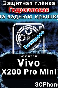 Защитная плёнка на заднюю крышку смартфона для Vivo X200 Pro Mini глянцевая гидрогелевая SCPhone