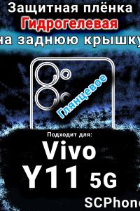 Защитная плёнка на заднюю крышку смартфона для Vivo Y11 5G глянцевая гидрогелевая SCPhone