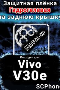 Защитная плёнка на заднюю крышку смартфона для Vivo V30e матовая гидрогелевая SCPhone