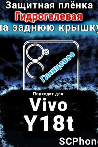 Защитная плёнка на заднюю крышку смартфона для Vivo Y18t глянцевая гидрогелевая SCPhone