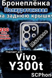 Бронеплёнка на заднюю крышку смартфона для Vivo Y300t матовая полиуретановая SCPhone