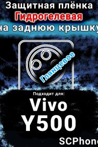 Защитная плёнка на заднюю крышку смартфона для Vivo Y500 глянцевая гидрогелевая SCPhone