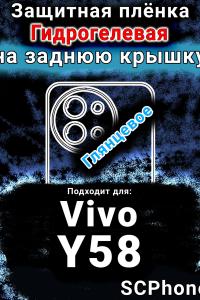 Защитная плёнка на заднюю крышку смартфона для Vivo Y58 глянцевая гидрогелевая SCPhone