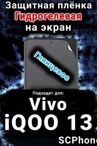 Защитная плёнка на экран смартфона для Vivo iQOO 13 глянцевая гидрогелевая SCPhone