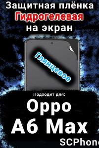 Защитная плёнка на экран Oppo A6 Max глянцевая гидрогелевая