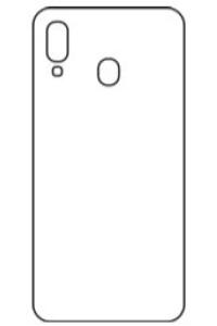 Бронеплёнка на заднюю крышку Samsung Galaxy A20 матовая полиуретановая стандарт