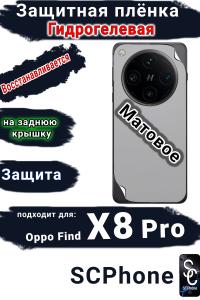 Защитная плёнка на заднюю крышку OPPO Find X8 Pro матовая гидрогелевая стандарт