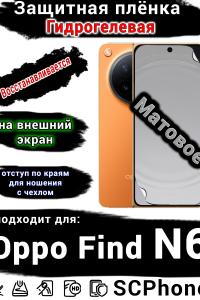 Защитная плёнка на внешний экран Oppo Find N6 матовая гидрогелевая