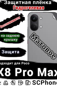Защитная плёнка на заднюю крышку Poco X8 Pro Max матовая гидрогелевая